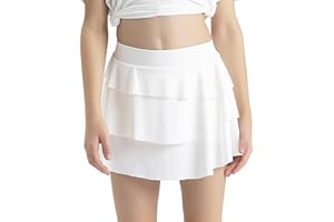 zqajuxg Girls Athletic Skort Soft Breathable Skirt with Built-in Shorts & Pocket, Sports Outfit for Running School