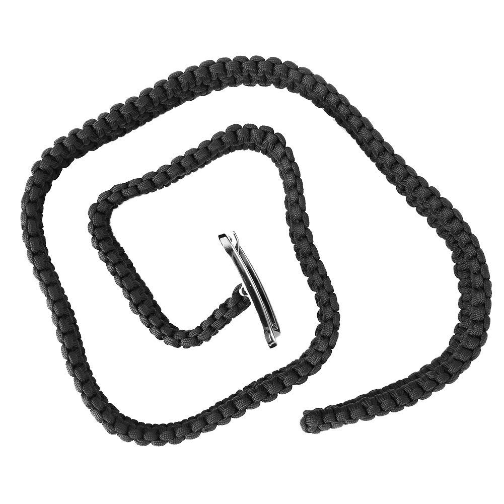 Hand-Made Paracord Belts - Belts with Metal Buckle for Men, Outdoor Survival Accessories Adjustable Waist Belt for Camping Hiking Boating