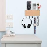 Echehi 5 Hooks Key Holder Wall Mounted Small Coat Rack Black view 2