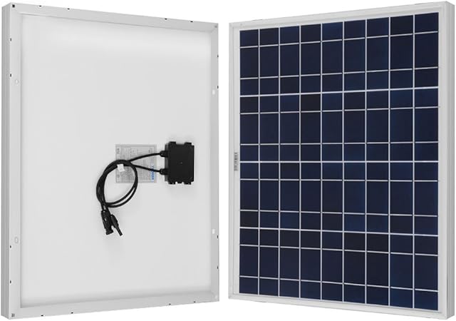 Renogy 50w 12v Polycrystalline Solar Panel High Efficiency Module Off Grid Pv Power For Battery Charging Boat 50 Watts Caravan Rv Applications