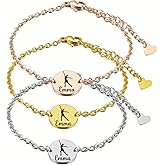 Figure Skating Bracelet, Personalized Figure Skating Name Engraving Jewelry, Custom Engraved Figure Skating Bracelet for Women, Teens, and Girls, Figure Skater Accessories