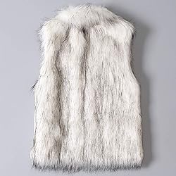 LISTHA Vest Jacket Womens Wool Vest Faux Fur Vest