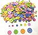 400 Pieces Assorted Buttons For Crafts Mixed Color Resin Round Buttons Craft Buttons Favorite Findings Basic Buttons Assorted Sizes for Sewing Fasteners Scrapbooking and DIY Craft (400 Pieces)