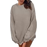 Mrskoala Womens Tops Casual Knit Sweater Long Sleeve Pullover Loose Shirts Fall Clothes