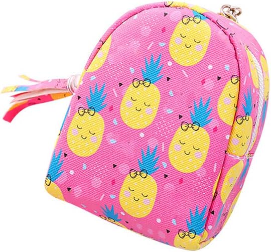 Qomomont Coin Purse Keyring for Women - Cute Mini Backpack Zipper Wallet Pouch Bag for Women Girls Kid with Keychain - Christmas Valentine Birthday Gift Stockings Filler