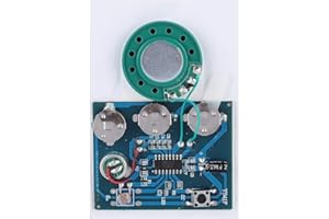 30s Recordable Voice Module Chip, Sound Recording Chip 0.5W with Button Battery for DIY Audio Cards(Photosensitive Control)