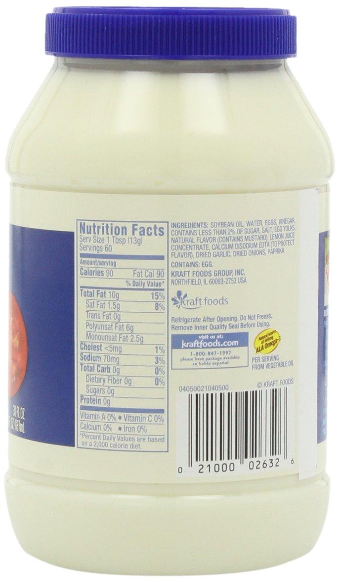 kraft real mayo ingredients