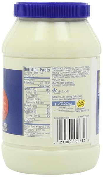 KRAFT REAL MAYONNAISE IN PLASTIC JAR 30 OZ