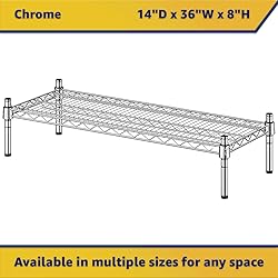 Zedfire 14" x 36" x 8" Chrome Wire Storage