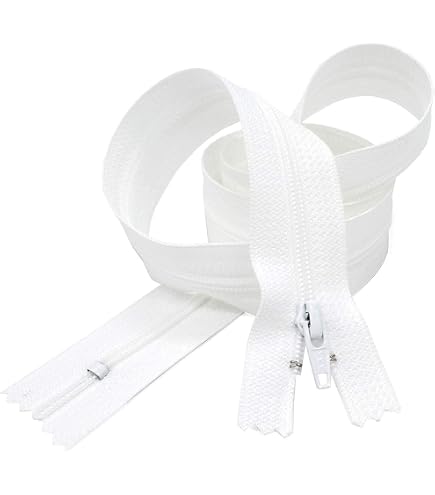 All-Purpose Plastic Zipper 16\" White