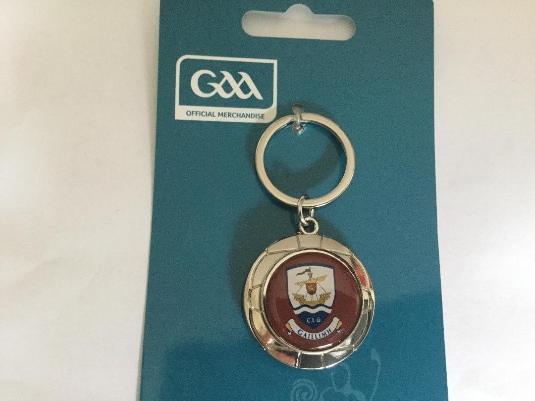 GALWAY Official GAA Ireland County Round Crest Keyring very rare limited Stock