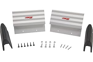 Extreme Max 5001.6804 Aluminum Ramp Kit for 2x12 Boards – Premium DIY Truck & Trailer Loading Kit with 12" Ramp Ends, Rubber Caps & Mounting Hardware