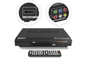 HDMI DVD Player for TV, 1080P Region Free DVD Players for TV, Slim Mini DVD Player with Remote Control, USB DVD Player with C