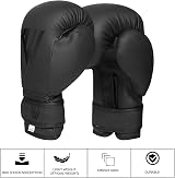 WFX Kids Boxing Gloves 6 Oz Matte Black for Boys & Girls Training MMA Kickboxing view 4