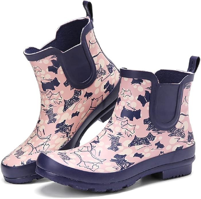 Gummistiefel Damen Kurz - Wasserdichte Regenschuhe Rutschfest Gr. 37-41