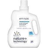 ATTITUDE Liquid Laundry Detergent, EWG Verified, HE Compatible, Plant-Based & Vegan, Natural Laundry Soap, Wildflowers, 80 Loads, 67.6 Fl Oz