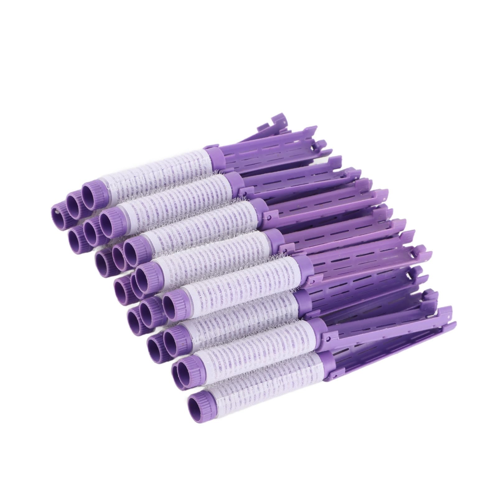 20 Pieces Self Grip Small Hair Curlers Self Grip Salon Hairdressing Curlers Hair Rollers Salon Hairdressing Tail Comb Hairdressing Curlers Tools for Women (Purple)
