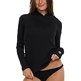 Champion Rash Guard for Women with Hood, Long Sleeve Hoodie Swim Shirts for Women, Quick Dry UPF 50+ SPF Sun & UV Protection