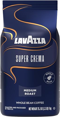 Lavazza Super Crema café en grano entero, tostado espresso medio — Café