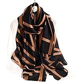 Myneiyi Fashion Scarves Scarf 100% Silk Feeling Scarf Silk Like Scarves Long Lightweight Sunscreen Shawls for Women