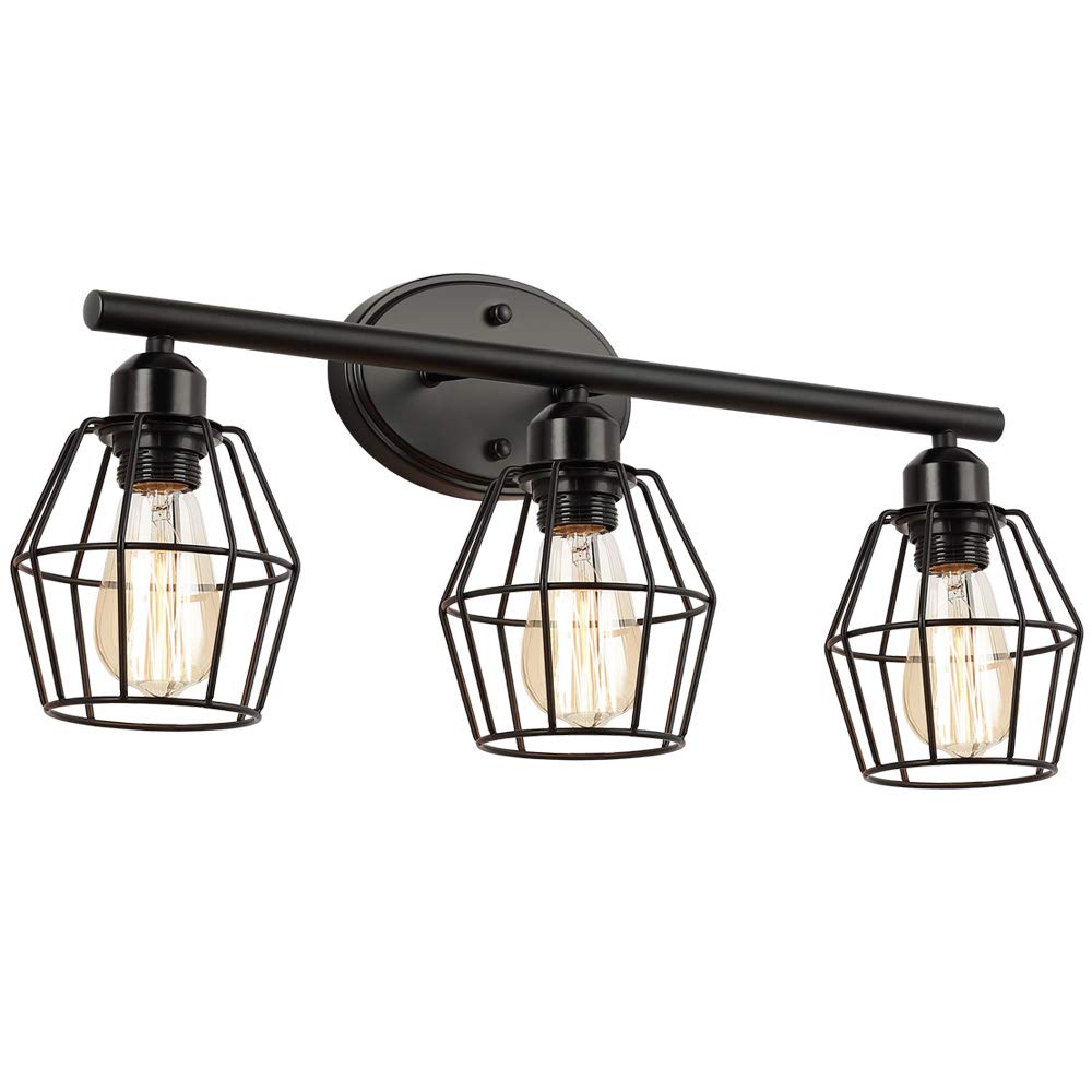 Best Rustic Bathroom Lighting Fixture Over Medicine Cabinet