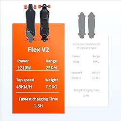 Flex V2 Electric Skateboards with Remote, Top Speed