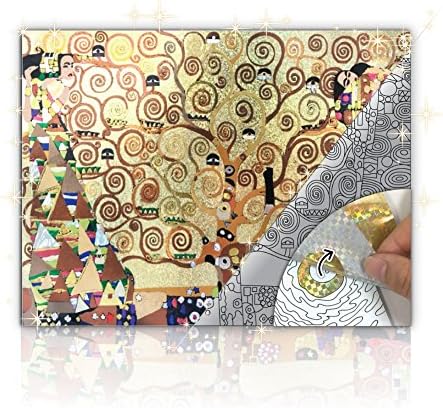 Glintarts : Tree of Life - Gustav Klimt – A Sticker Coloring Book, just Rub and Lift