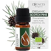 Organic Scotch Pine Essential Oil 1/3 Fl Oz (10ml) Pinus Sylvestris - 100% Pure Natural and Undiluted Therapeutic Grade for Aromatherapy Diffuser Humidifier Skin Care DIY Cosmetics