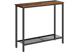 HOOBRO 75 cm Narrow Console Table, Small Entryway Table with Shelf, 2 Tier Thin Sofa Table, Display Table, for Hallway, Livin