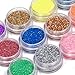 NYKKOLA 24 Colors 3D Nail Art Glitter Acrylic Powder Decoration
