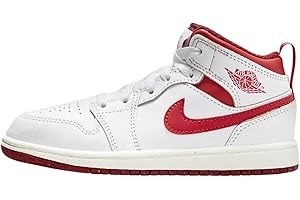 NIKE Jordan 1 Mid Little Kids' Shoes (DQ8424-701, Yellow Ochre/White/Yellow Ochre/Black)