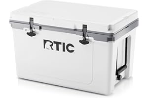 RTIC Ultra-Light 52 Quart Hard Cooler Insulated Portable Ice Chest Box for Beach, Drink, Beverage, Camping, Picnic, Fishing, Boat, Barbecue, 30% Lighter Than Rotomolded Coolers