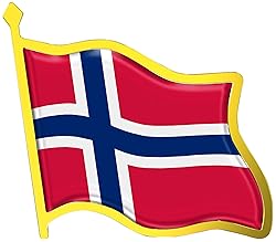 Norway Flag Lapel Pin - Enamel Metal National Badge