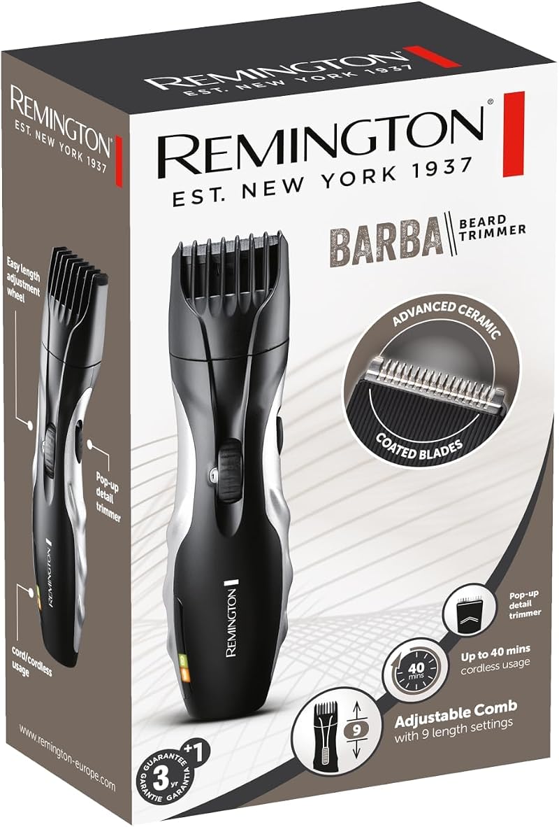 Remington MB320C Barba Beard Trimmer with Ceramic Blades 9 Length Settings