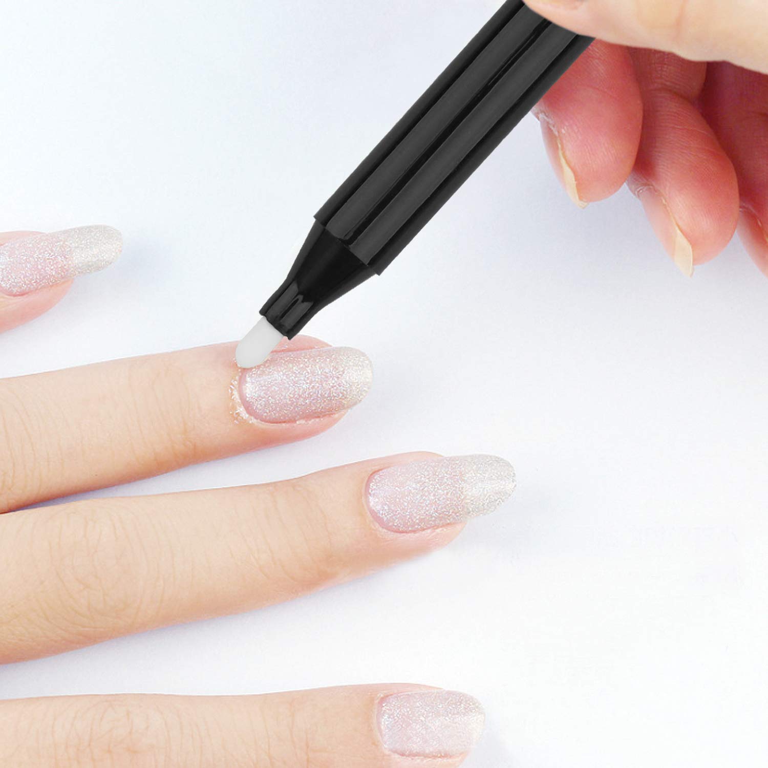 Coobbar 3pcs Nail Polish Corrector Removal Pen With 3pcs Replacement Tips Nail Art Polish Cleanser Remover : Beauty