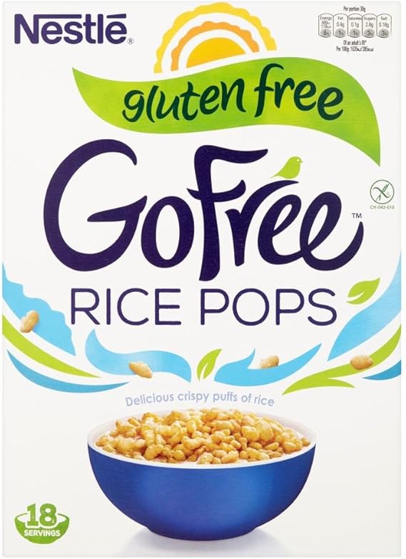 GoFree Nestle Rice Pops Gluten Free Cereal, 550 g Amazon