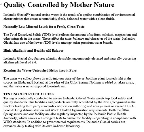 Icelandic Glacial Natural Spring Water, 1.5 Liter, 12 Count