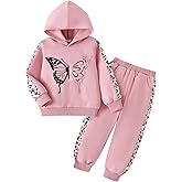 Girls Clothes Fall Winter Toddler Outfits Leopard-print Hoodie Sweatshirt + Sweatpants 2 Piece Set 4-12 Years