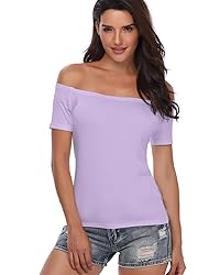 Fuinloth Women's Off Shoulder Tops, One Shoulder