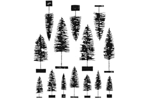 STAMPERS ANONYMOUS Tim Holtz Cling Stamps 7"X8.5"-Bottlebrush Trees