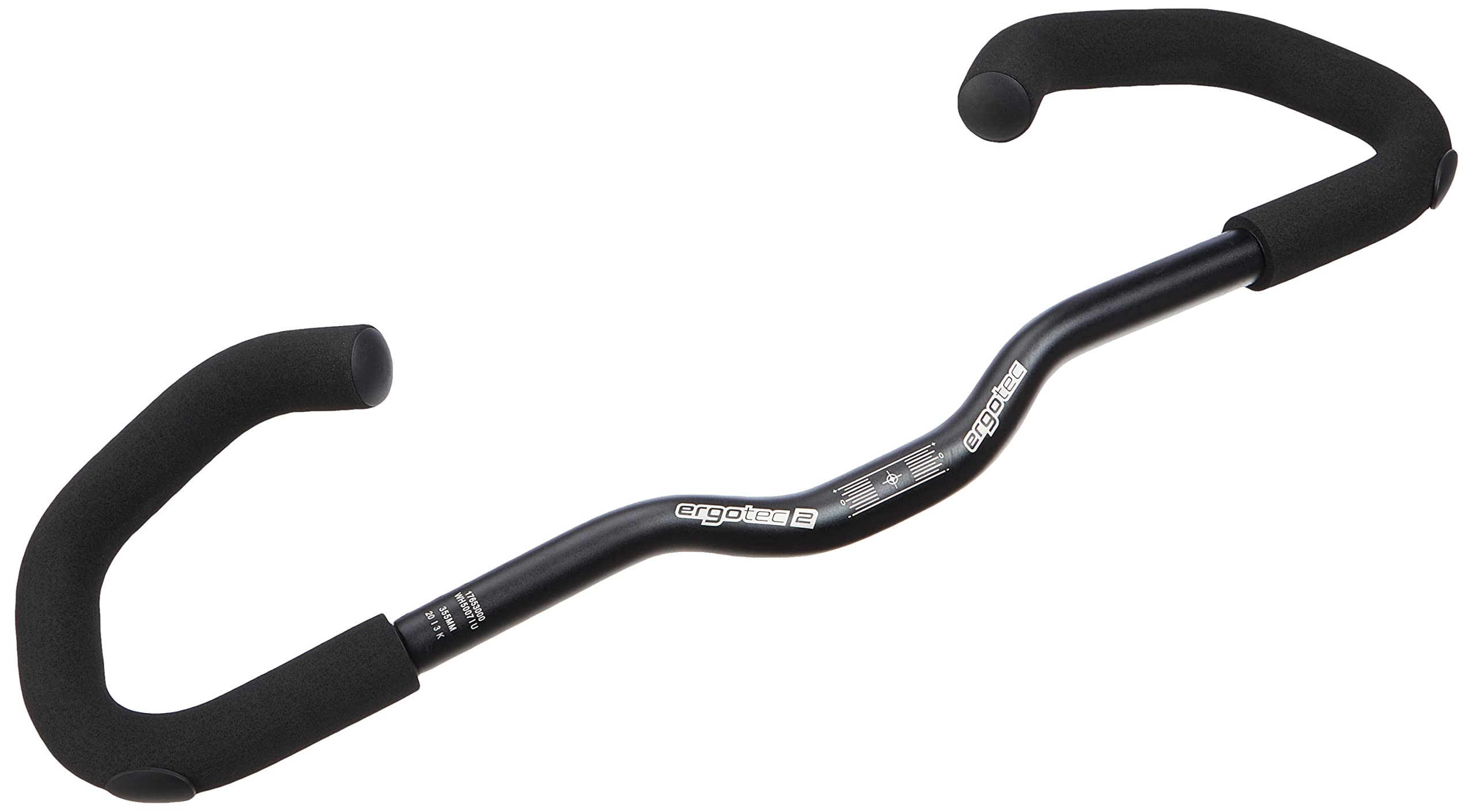 ergotec AHS-Basic Comfort 25.4 Bicycle Handlebar / AL6061-T6 Aluminium with Handlebar Ends, Comfort and Soft Grip Cover, Black/Sand, 17653001