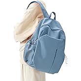 WEPOET Basic Backpack For High School Women Men,Lightweight Casual Daypack College Backpack,Simple Bookbag For Teens Boys Girls,Waterproof School Bag(Blue)