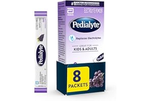Pedialyte Electrolyte Powder, Hydration Drink for Kids & Adults, Grape, 8 Powder Packets