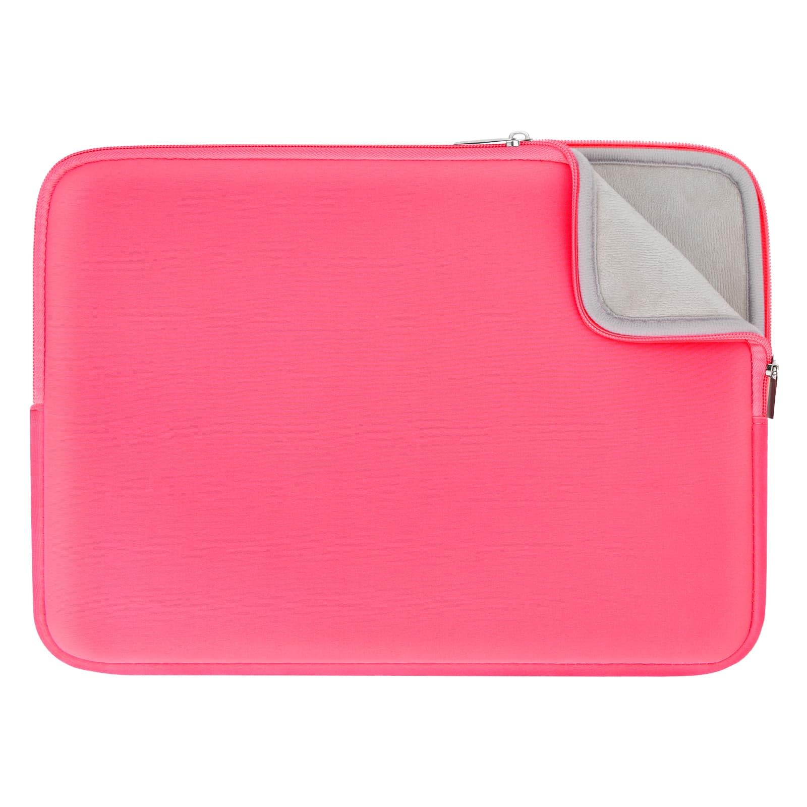RAINYEAR 14 Inch Laptop Sleeve Protective Case Soft Lining Padded Carrying Bag Compatible with 15" Macbook Air M2 M3 M4 M5 14" Notebook Computer Ultrabook Chromebook(Bright Pink,Upgraded Version)