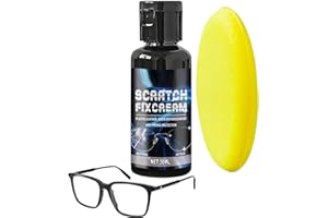 Usdlaaia Eye Glass Scratch Remover For Lenses With Sponge 30ml Lens Scratch Remover For Eye Glasses, Liquid Cleaner Polishing