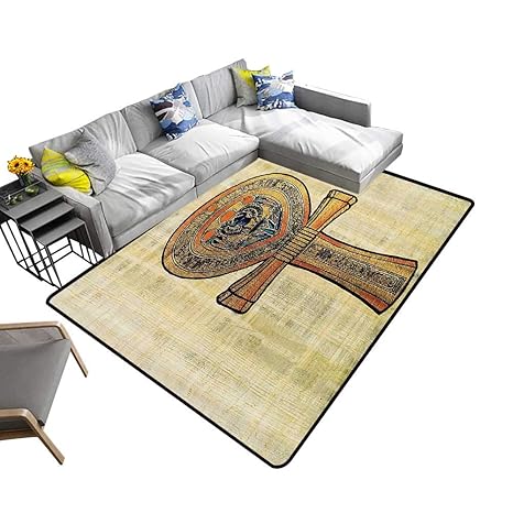 Amazon Com Alsohome Contemporary Indoor Area Rugs Ancient Papyrus
