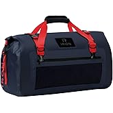 IRON JIA'S Motorcycle Dry Bag - Waterproof Duffle & Luggage Tail Bag Saddle Bags with Roll Top Closure, Shoulder Straps, Inner Pocket and Mesh Pocket (Navy Blue, 30L)