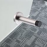 Jatidne 3pk Chrome Door Stops Heavy Duty Stainless Steel Wall Mounted Silver view 6