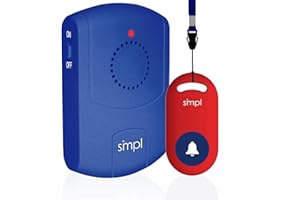 SMPL Alerts Wireless & Wearable Alerts Pager, Elderly Assistance, Caregiver Paging System, Security/Motion Sensors, Senior & Kids Safety, Live Technical Support