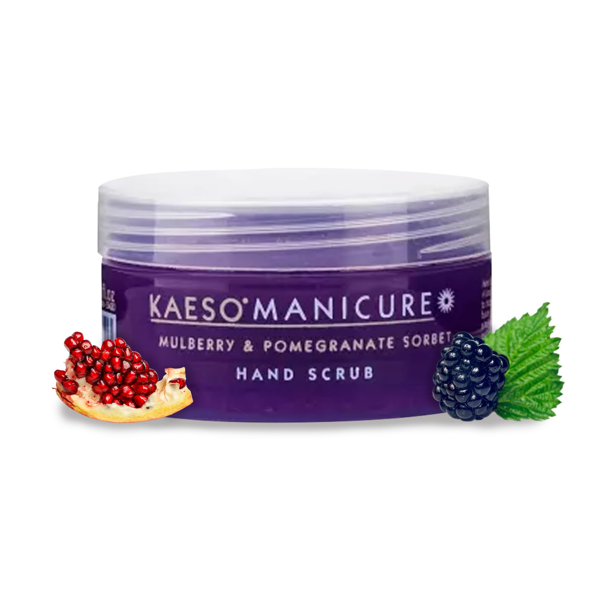 Kaeso Mulberry & Pomegranate Sorbet Hand Scrub 95ml – Gentle Exfoliating Hand Scrub – Smooths & Softens Hands – Hydrating Manicure Care – Professional Skincare